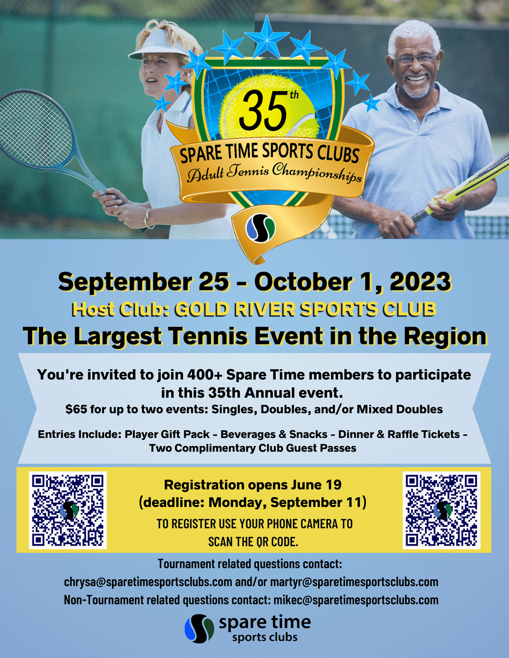 What tennis events are coming up in October 2023?